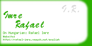 imre rafael business card